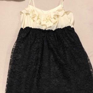Xl off white top black lace bottom